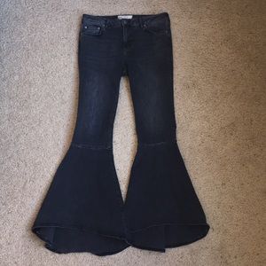 Free People Flare Black Jeans